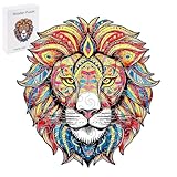 Mocraft Holzpuzzle Erwachsene,30 x 28cm Löwe Wooden puzzle-246 Teile Puzzle Holz Form Puzzleteile...