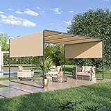 Pergola für den Außenbereich mit LED-Beleuchtung und einstellbaren Schirmen, UV-wasserabweisend,...