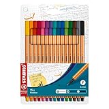 Fineliner - STABILO point 88 - 15er Pack - Standardfarben