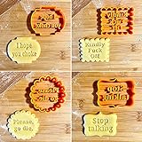 Cookie Molds With Rude Sayings, Cutter Molds with Cuss Words, Cookie Cutters Form with Fun and...