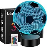 Linkax Fussball Geschenke Jungen Mädchen, Fußball Geschenke für Jungs, 3D Nachtlicht Kinder...