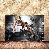 Frauen Workout Poster Haus Fitness Dekor Poster Sexy Frauen Bodybuilding Poster Mädchen Power...