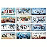 ware-direkt USA Kennzeichen Set 12 Stück – License Plates Replika Auto Schild Nummernschild US...