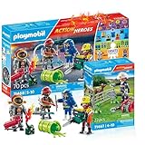 PLAYMOBIL Feuerwehr-Tierrettung und Feuerwehr My Figures: Ideal für spannende Abenteuer und...