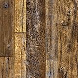 Abyssaly Klebefolie Möbel Holzoptik Möbelfolie Selbstklebende Folie Holz Tapete 44cm X 300cm Braun...