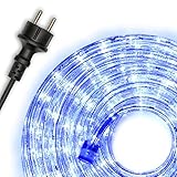 Nipach GmbH 10m 240 LED Lichterschlauch Lichtschlauch blau – Innen- und Außenbereich –...