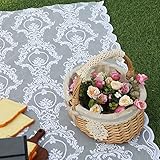 Anevous Spitze Rasen Picknickdecke, Waschbar Großer Teppich, Outdoor Picknickdecken, Tragbare...