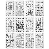 QINREN 12 Stück Buchstaben Schablone Letter Templates Stencil für DIY-scrapbook, Malerei,...