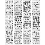 QINREN 12 Stück Buchstaben Schablone Letter Templates Stencil für DIY-scrapbook, Malerei,...