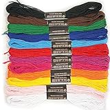 Stickgarn Set,Stickgarn,Stickgarn Set,Embroidery Floss Multifarben Weicher je 8 Meter,Stickerei für...