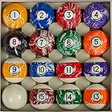 Collapsar Deluxe 5,4 cm Billard-Billardkugeln, Marmor-Stil, Billardkugeln, komplettes Set mit 16...