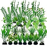 CemELi Aquarium künstliche Pflanzen Deko, 20 Stück Grün künstliche aquariump flanzen Set,...