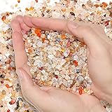 T4U 450g Kieselsteine Garten Aquarium Kies für Aquarium Blumentopf Deko Sand Steine, Unregelmäßig...