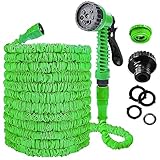 Flexibler Gartenschlauch Wasserschlauch 15M(50FT) 7-Funktions-Sprinkler, erweiterbarer Schlauch,...