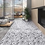 LAPOOH PVC-Laminat Nicht Selbstklebend 5,26 m² 2 mm Grau Muster, Fliesenfolie, Laminatboden,...