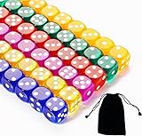 30 Stück Würfel bunt, Bunte würfel(6 Farben), 16 mm Bunter Würfel, Diese Würfel sind perfekt...