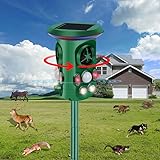 Katzenschreck Ultraschall Solar mit Bewegungsmelder, 360° Tiervertreiber für Garten Katzenabwehr...