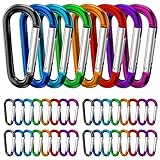 40 Stk Karabinerhaken Bunt Karabiner Schlüsselanhänger 40 x 4mm Karabiner Klein Carabiner Set mit...
