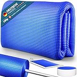 poolomio® Solarplane Pool rund Ø366 cm | Solarabdeckplane Poolabdeckung 180 µm zuschneidbar |...