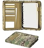 ACEXIER Outdoor Padfolio Ringbuch mit 80 Blatt Loseblatt-Papier Militär Memorandum A5 Wetterfest...