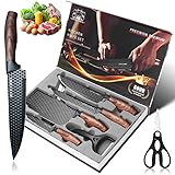 FIVE COWS Küchenmesser-Set, 6-teilig, Küchen Messerset ink. Sparschäler, Küchenschere und...