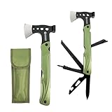 Dönges Multitool 18 Funktionen - Mit Axt, Feuerstein & Hülle - Kompaktes Survival Tool für...