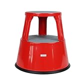 Dönges Rollhocker aus Metall | Bis 150 kg Tragkraft | TÜV & GS geprüfter Tritthocker für Büro,...