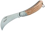 Draper Budding Knife with Oak Handle | Stainless Steel Folding Knife | Single Blade Flick Garden...