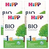 HiPP 1 Bio Anfangsmilch (4 x 600g), von Geburt an, mit milder Bio-Stärke, gut sättigend, in bester...