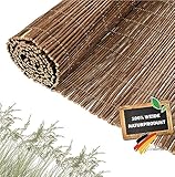 Coradoma Weidenmatte Sichtschutz in 12 Größen | 140x500 cm | Sichtschutzmatte aus Weide für...