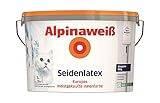 Alpinaweiß Seidenlatex in weißer Seidenglanz-Optik – strapazierfähige und atmungsaktive...